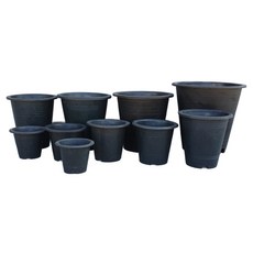 세이프24 원화분 나무화분 원형화분 국화분 꽃화분 블루베리화분, 1개, 검정