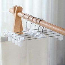 논슬립 바지걸이 치마걸이 튼튼한 일자 옷걸이, 화이트 20개, 20개