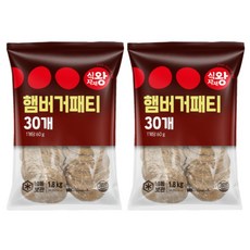 식자재왕 햄버거패티 1.8kg, 2개