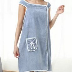 더블스토리 숄더형 원터치 샤워타월가운 샤워 타월 겸용, 맑은하늘, 1개