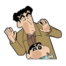 미리아 짱구 가족 방수 차량용 스티커 차창 밖을 봐~저 사람은 누구지, 1세트, A 1장+B 1장