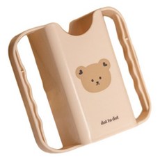 아가드x돗투돗 아기 우유 미니 팩 홀더 125ml 팩음료 전용 유아 두유 주스 컵 손잡이, 돗꼼, 1개, 컵홀더
