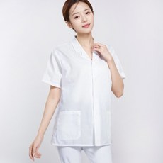 [제로랩] 여성용 반팔 상의 위생복 조리복 식품공장 급식실