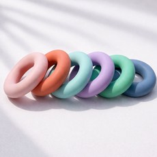 바이나우 실리콘 손목 완력기 미니 악력기 강도별 도넛형 6종 세트, 6개, 혼합