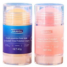 DALIN 바세린 고보습 풋크림 1+1 극건조 발뒤꿈치 각질 연화 케어, 2개, 40g(파랑)+40g(핑크)