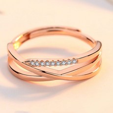 Youmi 행운 오픈 반지 14K 도금 여성 데일리 선물 H-20