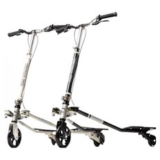 엠스키 세미 틸팅 LED 트라이더 슬라이더 세발킥보드 온가족용 MAX 100kg, BLACK, 1개