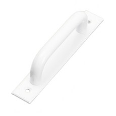 철물이네 원형 슬림 판손잡이 화이트 베란다 샷시문, 1.소(25x 155mm)