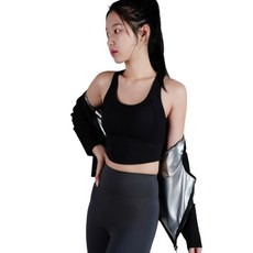 윈어블 여성용 발열 땀복 요가 필라테스 헬스 자켓 부스터 슈트 집업 짚업