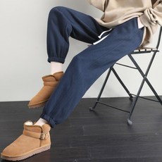 Asure 여자 겨울 방한 긴 바지 트레이닝 팬츠 기모 캐주얼 바지