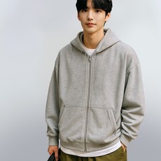 루이벤 남녀공용 심플 봄가을 후드집업 오버핏 무지 후드티 간절기 커플 캐주얼 아우터 루즈핏