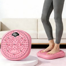WINNECT 360회전 발바닥 지압 마사지판 허리 스트레칭 발지압 스텝퍼 발지압판 스탭퍼 스마트 디지털 디스플레이 회수 칼로리 시간 표시, 핑크, 1개
