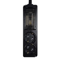 탭앤탭 고용량 멀티탭 4000W 에어컨 건조기 세탁기 대형가전 배선차단/누전차단 2구/3구 블랙, 1개, 누전 차단 2구 블랙, 3m
