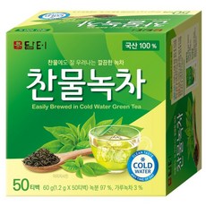 담터 찬물녹차, 2개, 50개입, 1.2g