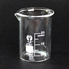 계량 미니 유리 비커 25ml, 1개