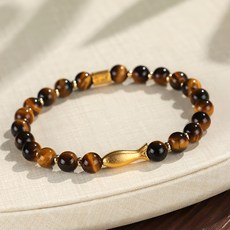 아데트 염주 천연호안석 물고기 팔찌 행운석