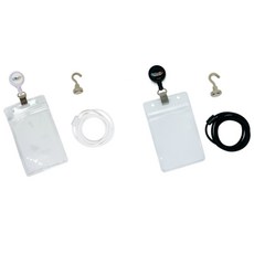 [Ki's Cruise] MSC 크루즈 카드 홀더2 (블랙1 +화이트1) 자석 고리2 /크루즈 여행 준비물