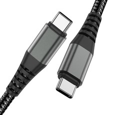 루미아코어 C to C PD 240W 노트북 c타입 고속 충전기 케이블, 2개, 블랙(1+2m), 3m