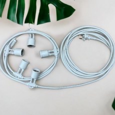 식물LED전구 소켓전등선 5구 스트링라이트줄조명 캠핑조명 화이트, 화이트5구3m