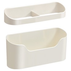 리브온 무타공 벽걸이 우산꽂이 화이트 물받이 우산거치대 현관 슬림 정리 수납 홀더, 아이보리