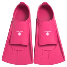 마린웨이브 편안한 착용감 오리발 숏핀 스노클링 필수품, 핑크