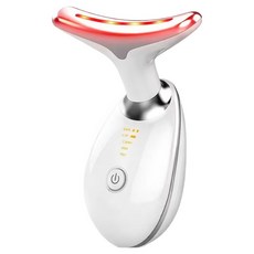 StarGlow-무선 고주파 갈바닉 EMS 얼굴 목 리프팅 마사지기 LED 온열 미세전류 피부 미용 안마기, 화이트