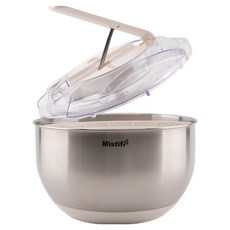 미스티파이 304 스텐레스 믹싱볼 야채탈수기 마스터 샐러드 스피너 스튜디오 세트 3in1 만능채칼 6종+내열밀폐뚜껑 포함, 1개, 스텐레스 화이트