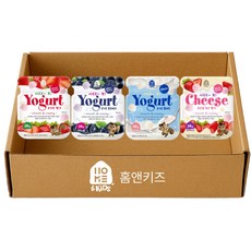 [홈앤키즈] 사르르쏙 요거트 4종 혼합, 1세트, 80g, 딸기+블루베리+플레인+치즈딸기