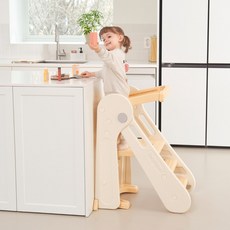 베네베네 유아 아기 2단 3단 리틀 셰프 키친 헬퍼 계단 러닝 타워 안전 가드 디딤대, 1개, 옐로우