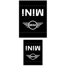[ 도우팩토리 ] 미니쿠퍼 라벨 4가지 스타일 전차종 사용 가능, 블랙/화이트 라벨, 1개