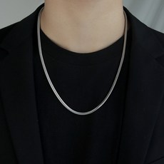 스네이크 본 체인 목걸이 2/4 mm 폭 50 55 cm 길이 조절 초경량 5.5g 데일리 아메리칸 캐주얼 써지컬 목걸이