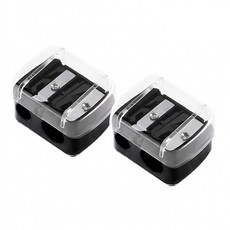 트윙크 뷰티[1+1] 8mm 12mm 듀얼 아이브로우 깍이 펜슬 샤프너, 1세트, 검정