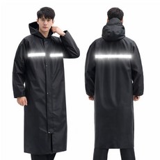 이츠릴리캄 두꺼운 우비 남녀공용 반사띠 레인코트