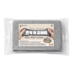 쫀득돌 클레이 단품 돌점토 락클레이 반려돌 워리스톤 만들기 재료, 1개, 400g, 회색