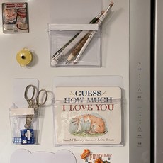 냉장고 자석 벽 수납 정리 포켓 정리함 [2size 투명 벽걸이 월포켓 주머니 우편물 마그넷 영수증 가정통신문 보관 함], 소