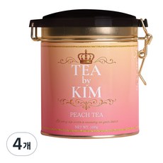 티바이킴 프리미엄 실론 복숭아티 틴케이스, 4개, 1개입, 100g