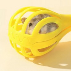 레몽크리프 햄스터 스트레스 물림방지 이동집게, 노란색, 1개