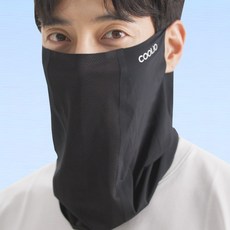 쿨리오 자외선 차단 골프 마스크 UV 얼굴 햇빛 가리개 여성 남성 쿨 국내 제조, 블랙, 1개