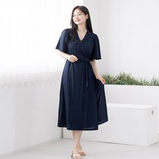 아킵 냉감 죽사 소매프릴 랩 원피스 바캉스 빅사이즈 휴양지 루즈핏 쿨원단