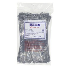 전오 케이블타이 370mm 300개 국산 내열 내한 전선정리 산업용 J-370 7.6x370mm, 흑색