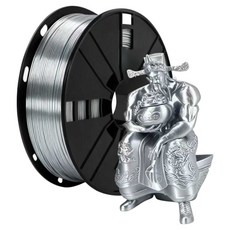 MMC LAB PLA 실크 3D 프린터 필라멘트 고급 메탈릭 광택 출력 친환경 고품질 예술 작품 FDM, 실버, LAB 실크