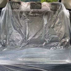 자동차 보호 정비용 일회용 비닐 시트 커버 뒷자석 5매 버전2, 1세트, 투명