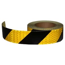TIS 高亮度蜂巢反光膠帶 方向指示型, 1個, 黑色 + 黃色