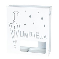 seolremhouse 鐵製方形雨傘架, 白色, 1個