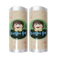 우리엄마 위생롤백 25 x 35cm 500매 2롤, 2개, 중(M), 500개입
