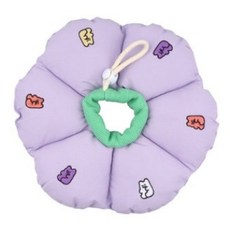 패리스독 젤리베어 넥카라 아이보리/바이올렛, 바이올렛 M