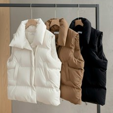 Shopflix 여성용 왕도톰 패딩조끼 빅사이즈 오버핏 3color