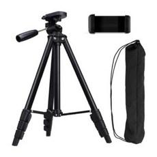 노엘룸 4단 고강성 튼튼한 142cm 카메라 휴대폰 스마트폰 삼각대 4단, 1개, 블랙, 프리미엄 삼각대