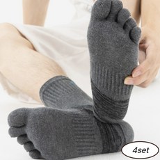 틴코어 발가락 양말 중목 남성 스포츠 사계절 4켤레 세트