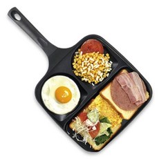 키친아트 인덕션 사각3구 브런치 에그팬, 27cm, 1개